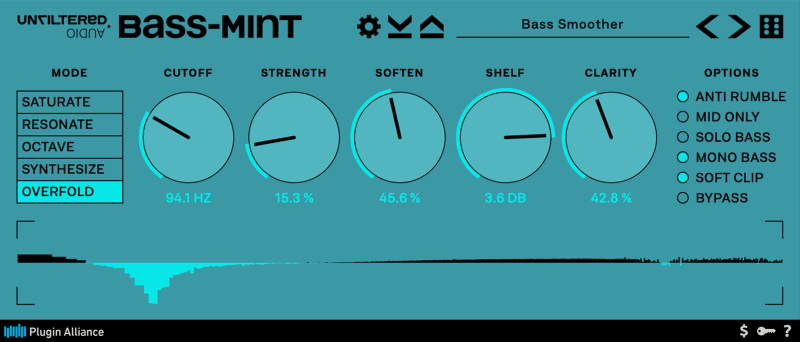Plugin Alliance Unfiltered Audio Bass Mint GUI