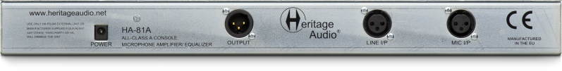 Heritage Audio HA 81A  Back