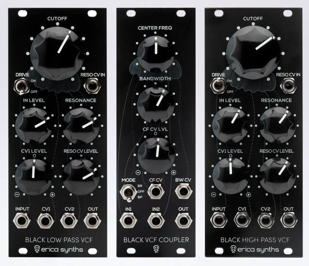Erica Synths New Black VCFs and Coupler new