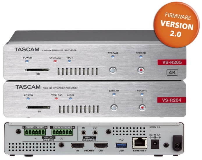 Tascam vs r series press v2