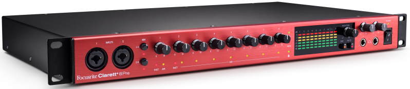 Focusrite Clarett 8Pre 3quart left HR small