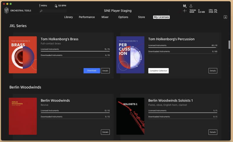 OrchestralTools sine update