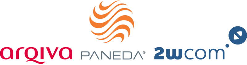 Arqiva Paneda 2wcom logos