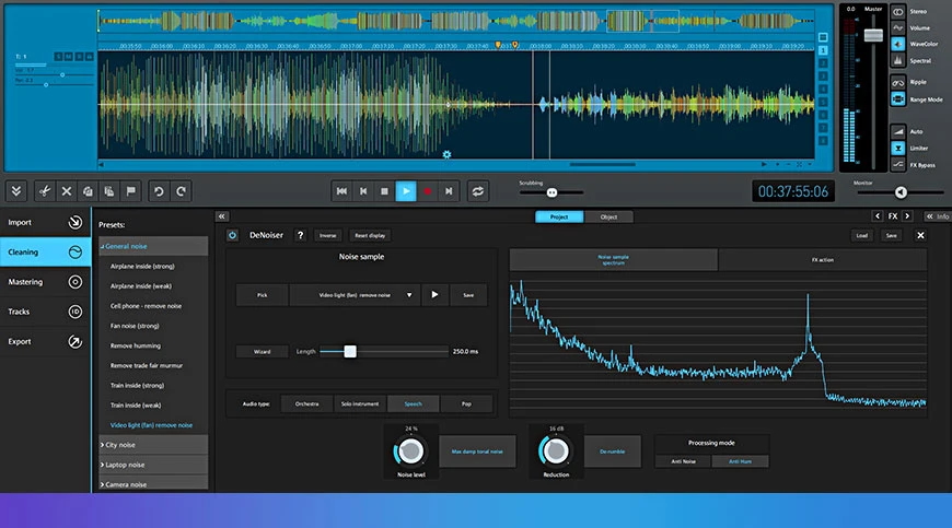 Magix sound forge 4 GUI