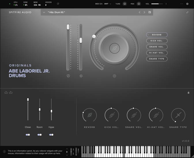 SpitfireAudio AB  LABORIEL JR DRUMS GUI small