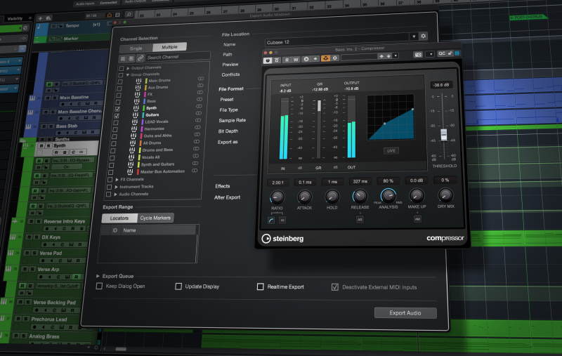 Steinberg Cubas12 audio export small