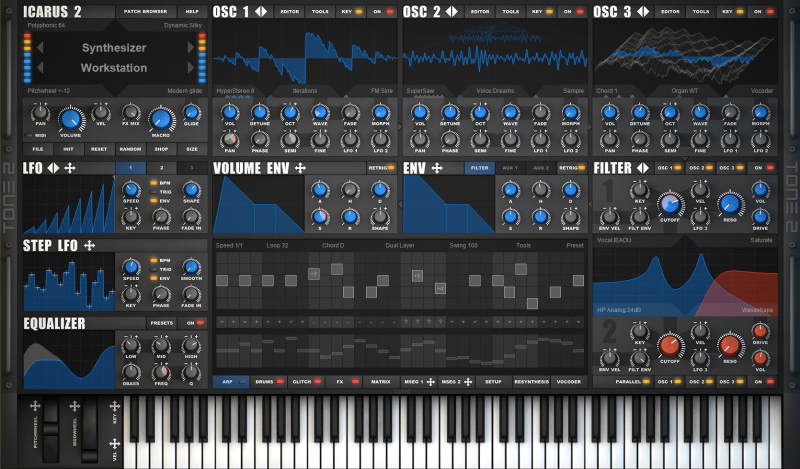 Tone2 Icarus2 synthesizer screenshot small