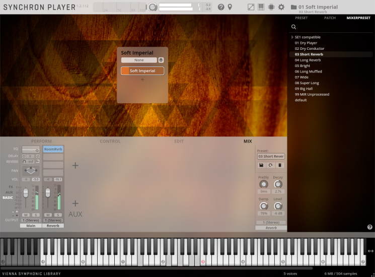 VSL FreeSoftImperial GUI Mixerpresets small