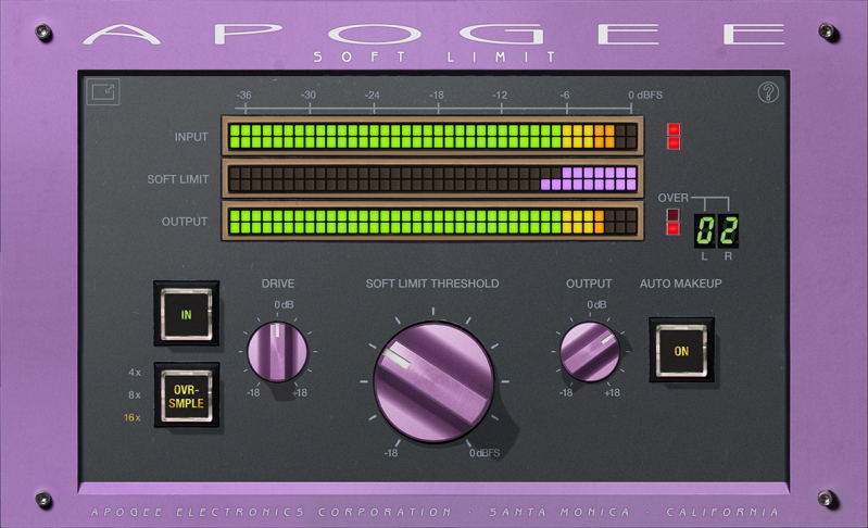 Apogee Soft Limit Plugin GUI