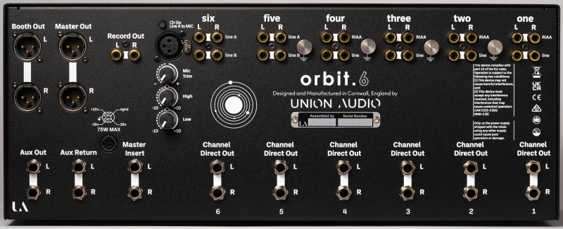 UnionAudio Orbit6 rear