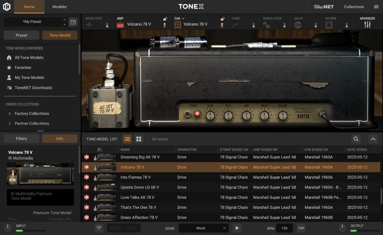 IK Multimedia brown sound 78 79 gui