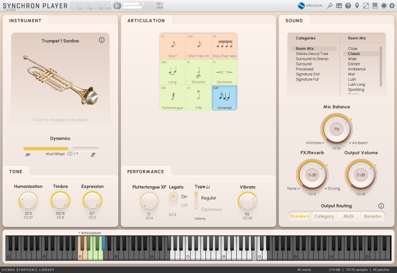 VSL SynchronSpecialBrass GUI TrumpetBbMuted Flow