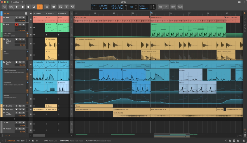 Bitwig Studio 6 Automation Clips small