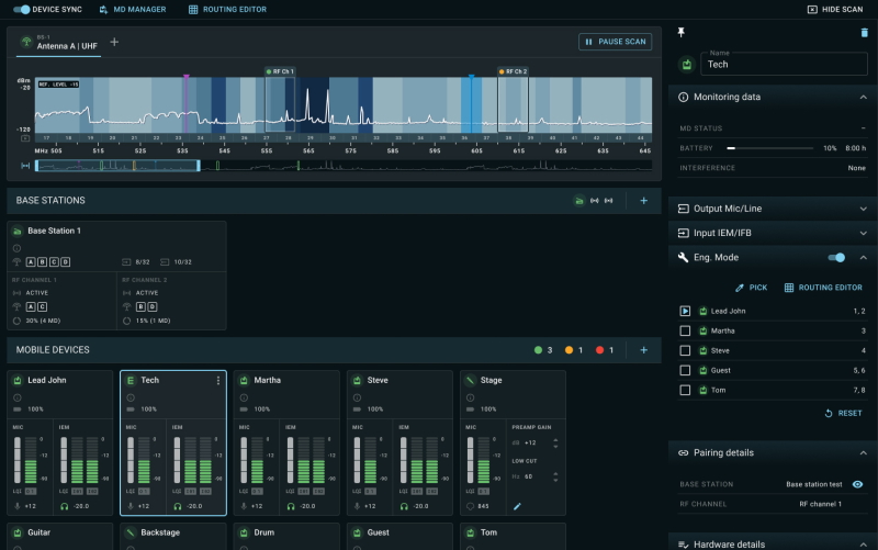 Sennheiser Spectera IBC 03 Spectera Audio Link Modes Infographic small