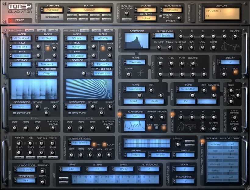 Tone2 Gladiator4 GUI