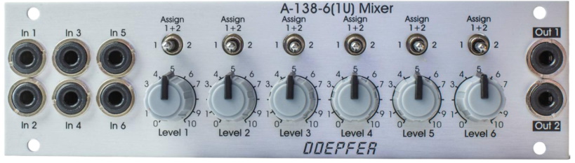 Doepfer A 138 6 1U Six Channel Mixer