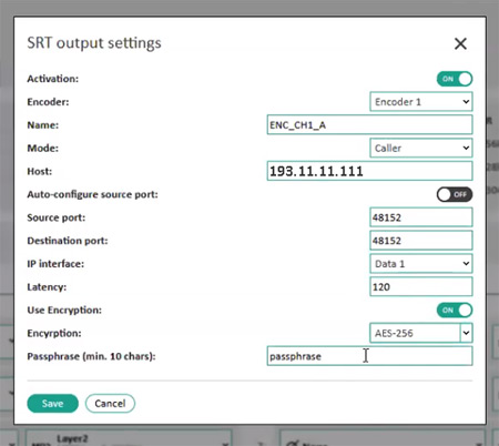 EBU USE CASE Encoder Output