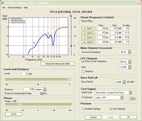 GLM-Subwoofer-Parameter