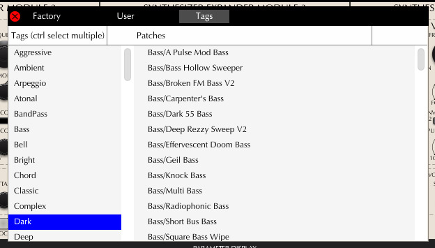 OBE preset tags
