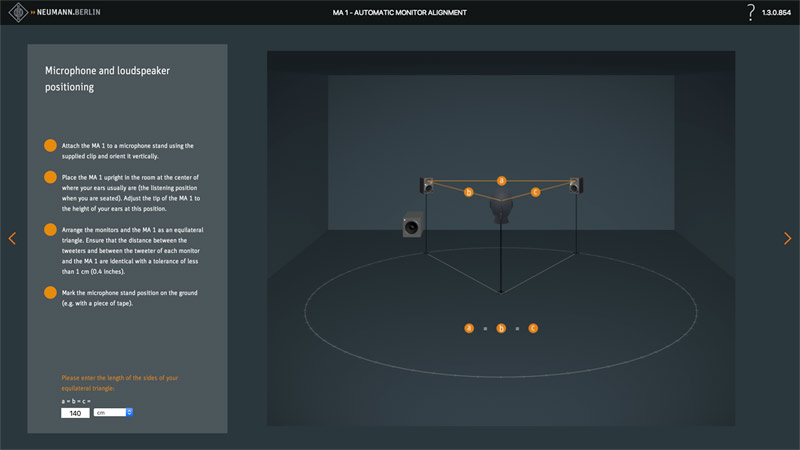 Neumann MA1 Software Step2 Monitor Setup