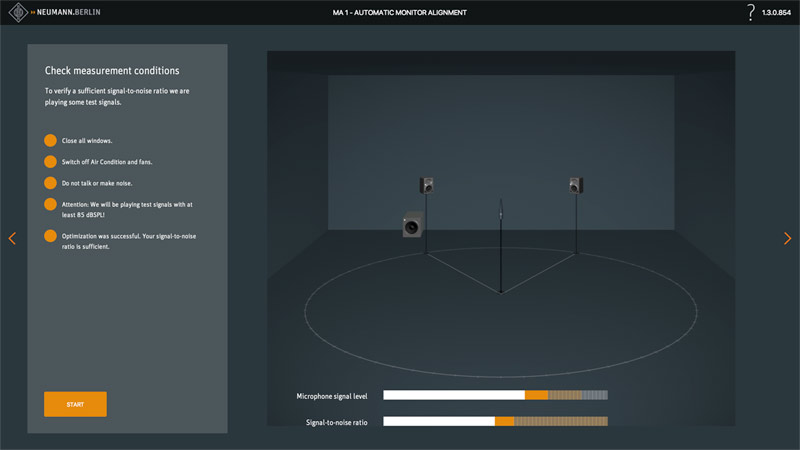 Neumann MA1 Software Step3 Levelling