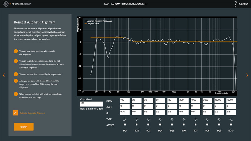 Neumann MA1 Software Step5 Optimized Curve