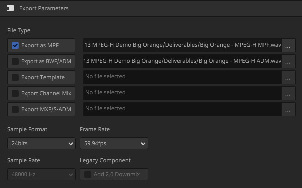 48 mpeg h export