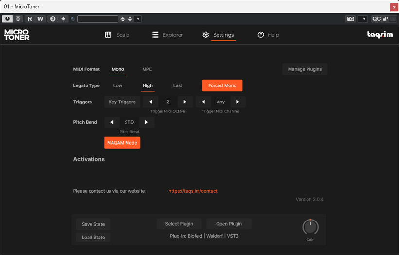 33 microtoner settings