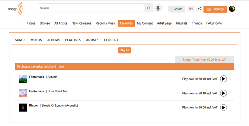 songs de tablet app